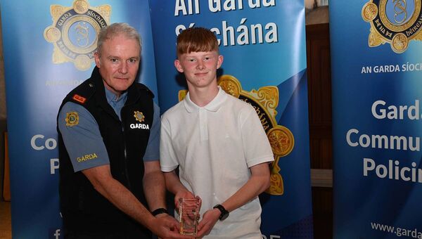 Kildare South Winner Jason O'Keeffe prsented by Inspector Gavin Dunphy Photos: Jimmy Fullam Kildare South Winner Jason O'Keeffe prsented by Inspector Gavin Dunphy Photos: Jimmy Fullam