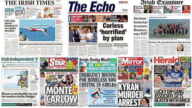 What the papers say: Tuesday's front pages