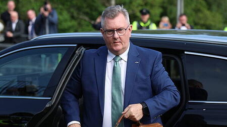 Former DUP leader Donaldson arrives at court for sexual offences trial