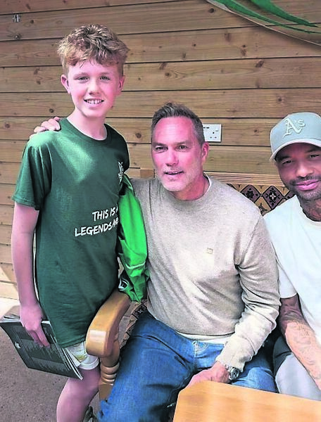 Luke McCreery along with Jason McAteer and Jermaine Pennant. Luke McCreery along with Jason McAteer and Jermaine Pennant.