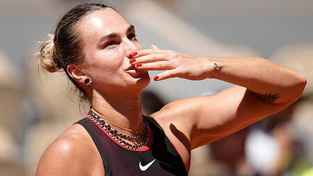 Aryna Sabalenka’s jewellery catches the eye in her French Open first-round win