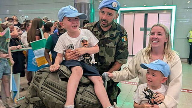 Irish peacekeepers return from Lebanon
