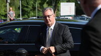 Jeffrey Donaldson arrives at court ahead of evidence in ‘sexual offences’ trial