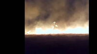 Dublin Fire Brigrade fighting gorse fire in the Dublin Mountains