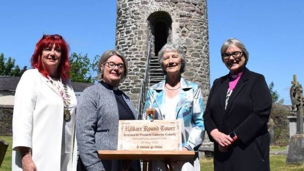 Kildare Round Tower reopened by President after restoration works