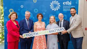 <p>KWETB Chief Executive Deirdre Keyes with Denis Leamy CE Cork ETB, Minister for Education and Youth Hildegarde Naughton TD, ETBI Youth Services Support Manager Ruth Griffin, ETBI Acting General Secretary James Eustace</p>