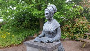 <p>The statue of Mary Leadbeater in the village of Ballitore</p>