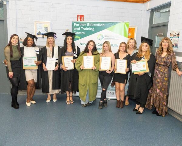 Childcare graduates with tutors Ciara Maher, Ruth Eremita and Lindsey Cusack Childcare graduates with tutors Ciara Maher, Ruth Eremita and Lindsey Cusack