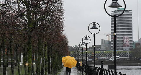 Yellow rain warning issued for two counties