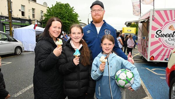 The Nugent Family enjoying an ice cream