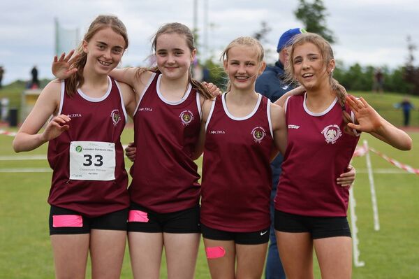 Crookstown-Millview Girls u14 Relay Team. Photos: Perri Williams Crookstown-Millview Girls u14 Relay Team. Photos: Perri Williams