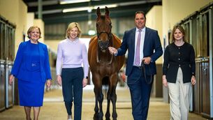 <p>(L-R) Suzanne Eade, CEO of Horse Racing Ireland, Nina Carberry MEP, Martin Heydon Minister for Agriculture, Food and the Marine with Carol Nolan Director of People and HRI Equuip with racehorse Brontide photographed at the National Equine Campus (NEC) Stakeholder engagement day at the Racing Academy & Centre of Education (RACE) on Monday June 8, 2026. The event provided attendees with an opportunity to learn more about plans for the National Equine Campus, a transformative redevelopment project that will expand the role of the current RACE facility to become a national centre for education, training, wellbeing, rehabilitation, and high-performance services for the Irish racing industry Photo: ©INPHO/Morgan Treacy</p> <p>(L-R) Suzanne Eade, CEO of Horse Racing Ireland, Nina Carberry MEP, Martin Heydon Minister for Agriculture, Food and the Marine with Carol Nolan Director of People and HRI Equuip with racehorse Brontide photographed at the National Equine Campus (NEC) Stakeholder engagement day at the Racing Academy & Centre of Education (RACE) on Monday June 8, 2026. The event provided attendees with an opportunity to learn more about plans for the National Equine Campus, a transformative redevelopment project that will expand the role of the current RACE facility to become a national centre for education, training, wellbeing, rehabilitation, and high-performance services for the Irish racing industry Photo: ©INPHO/Morgan Treacy</p>