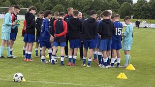 <p>Kildare and District Underage team get final words from manager David O'Connor ahead of the Kennedy Cup quarterfinal. </p> <p>Kildare and District Underage team get final words from manager David O'Connor ahead of the Kennedy Cup quarterfinal. </p>