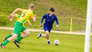 <p>Kildare and District Underage League two goal hero Alex White in action during the game against NERL Photo: Keith Wiseman</p> <p>Kildare and District Underage League two goal hero Alex White in action during the game against NERL Photo: Keith Wiseman</p>