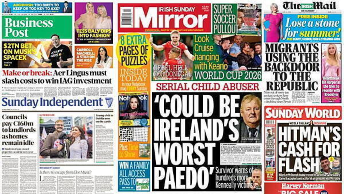 What the papers say: Sunday's front pages