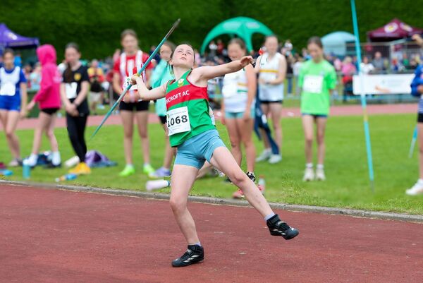 Sarah Cousins (Suncroft) sets a new Leinster U13 Javelin record Sarah Cousins (Suncroft) sets a new Leinster U13 Javelin record