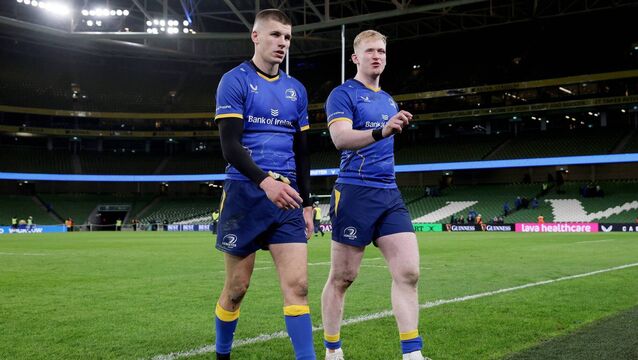 Jamie Osborne and Sam Prendergast have been named to start for Leinster in Friday evening's BKT United Rugby Championship Grand Final at Croke Park Photo: ©INPHO/Laszlo Geczo <p>Jamie Osborne and Sam Prendergast have been named to start for Leinster in Friday evening's BKT United Rugby Championship Grand Final at Croke Park Photo: ©INPHO/Laszlo Geczo</p>