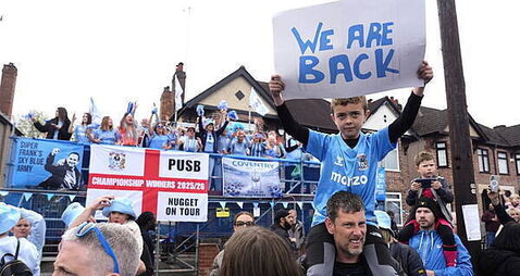 Coventry fans discover where Premier League journey resumes after 25 years away