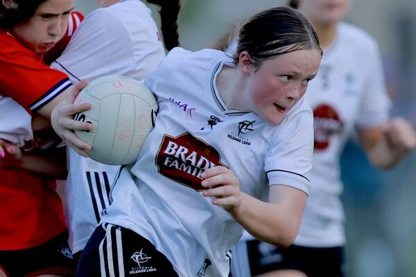 The look of determination on the face of inspirational captain Amy Wall's face summed up the Kildare performance Photo: Karl Gormley