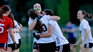 <p>There were great scenes of celebration at the final whistle as Kildare secured a place in the AirNav LGFA All-Ireland U-16 'A' Championship Final with a win over Cork in Fethard Photo: Karl Gormley</p>