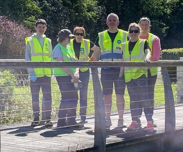 Some of the volunteers involved in the community clean-up in Nurney Some of the volunteers involved in the community clean-up in Nurney