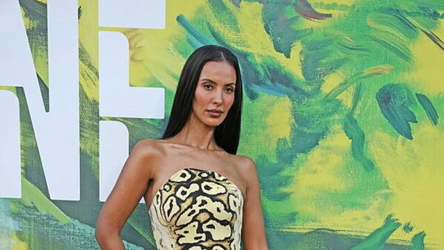 Maya Jama and Novak Djokovic appear on stage at Bad Bunny’s London show