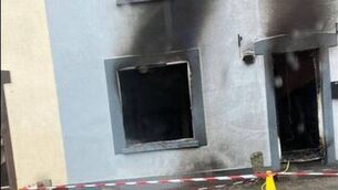 <p>The fire damaged Castledermot home</p>