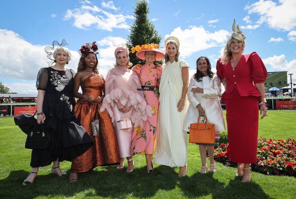 (L-R) Bairbre Power lifestyle journalist, Runner up Kimberly Tino, winner Jeanette Kelly, runner up Ann Marie Dunning, Vogue Williams, Alpana Cidambi of Dubai Duty Free and Marietta Doran