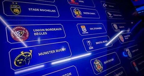 Champions Cup draw: Connacht take on Toulouse and La Rochelle, Munster face Bordeaux