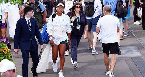 Naomi Osaka shows off new look as she breezes through Wimbledon second round
