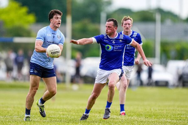 Eadestown midfielder Conan Boran sends his side on the attack. Eadestown midfielder Conan Boran sends his side on the attack.