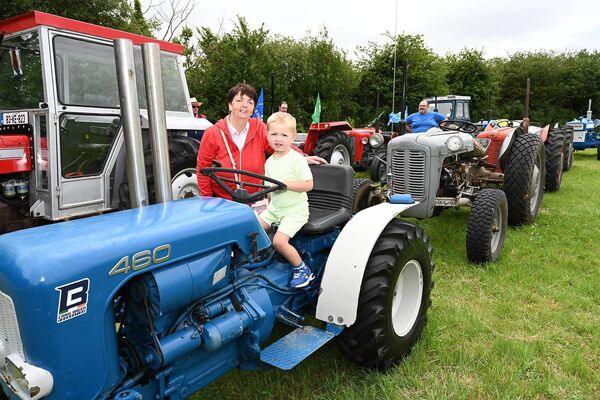 Mary Maloney and three year old Oisin Raleigh the youngest driver Mary Maloney and three year old Oisin Raleigh the youngest driver