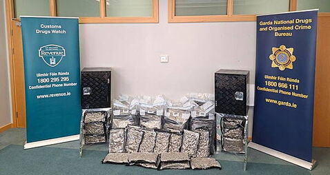 Two men arrested after €1.4m of cannabis seized in Dublin