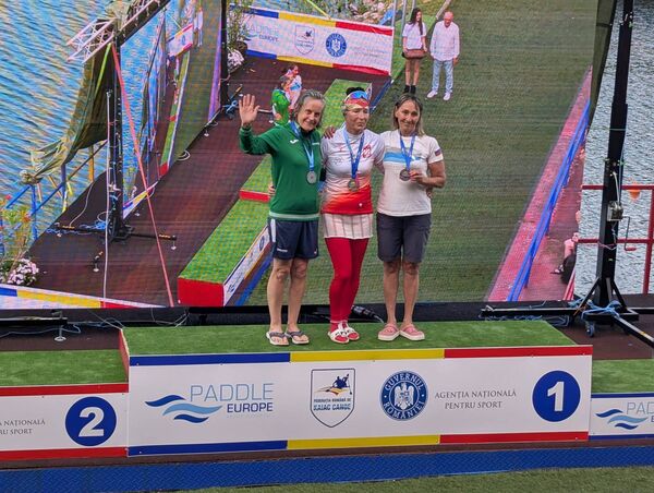 Breda Keating picked up silver in both Masters Women K1 and K2 in Romania Breda Keating picked up silver in both Masters Women K1 and K2 in Romania