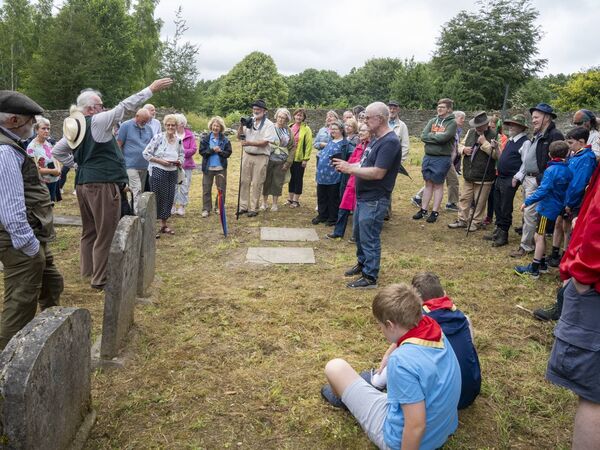 A large crowd gathered in Ballitores Quaker graveyard A large crowd gathered in Ballitores Quaker graveyard