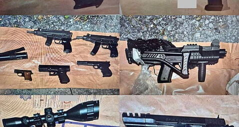 Machine guns, pistols and drugs seized in operation targeting organised crime