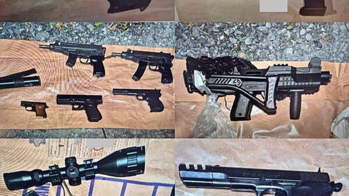 Gardaí seize machine guns and €700,000 of drugs in Kildare & Laois