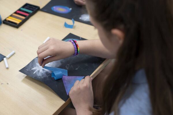 Local artists Martina McDonald held a fun hands-on art workshop