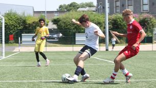 <p>Joe O'Connor guiding the ball out for a kick out for Klub Kildare's Under 15s</p> <p>Joe O'Connor guiding the ball out for a kick out for Klub Kildare's Under 15s</p>