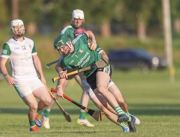 Rian O'Gorman keeps possession for Wolfe Tones during their win over Moorefield 