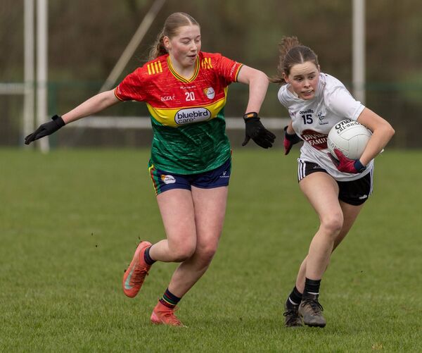 Anna Dillon in action for Kildare in an earlier round against Carlow, she scored two goals in the All-Ireland semi-final win over Cork Photo: Michael O'Rourke Anna Dillon in action for Kildare in an earlier round against Carlow, she scored two goals in the All-Ireland semi-final win over Cork Photo: Michael O'Rourke