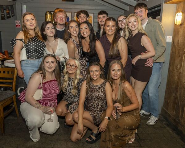 Birthday girl Rebecca Dunne with her friends