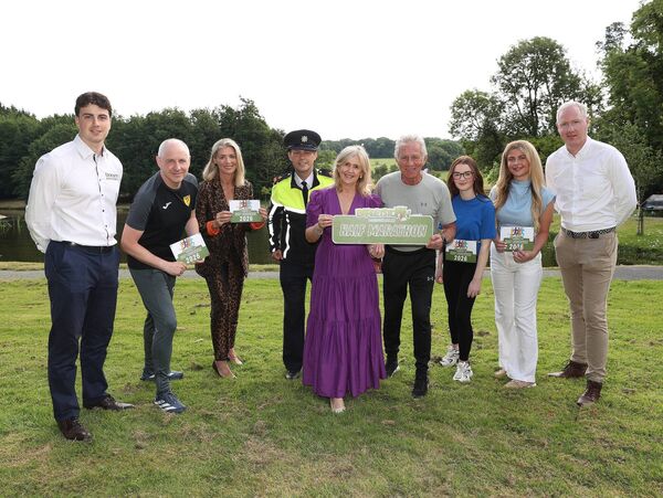 L-R , Conan Boran, Boran Packing, James Killilea, Naas AC, Kathy Merrins, Smyth Naas, Superintendent Barry Mills, Dee Ahearn, Barretstown CEO, Eamonn Coghlan, Olympian, Lydia Dillon, former Barretstown Camper, Lucy O’Donovan, Smyth Naas and Aidan McGarry, Naas Racecourse pictured at the launch of Barretstown’s inaugural Half Marathon Photos: Brian McEvoy L-R , Conan Boran, Boran Packing, James Killilea, Naas AC, Kathy Merrins, Smyth Naas, Superintendent Barry Mills, Dee Ahearn, Barretstown CEO, Eamonn Coghlan, Olympian, Lydia Dillon, former Barretstown Camper, Lucy O’Donovan, Smyth Naas and Aidan McGarry, Naas Racecourse pictured at the launch of Barretstown’s inaugural Half Marathon Photos: Brian McEvoy