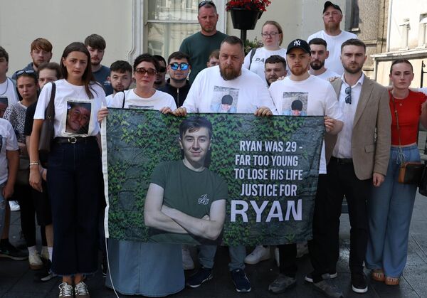 The family of Ryan Weir Gibbons outside Naas courthouse after today's verdict The family of Ryan Weir Gibbons outside Naas courthouse after today's verdict