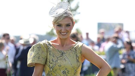 Woman's repurposed curtain dress wins top style award at Curragh race day Woman's repurposed curtain dress wins top style award at Curragh race day