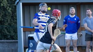 <p>Darragh Kirwan in action for the Naas hurlers Photo: Sean Brilly</p>