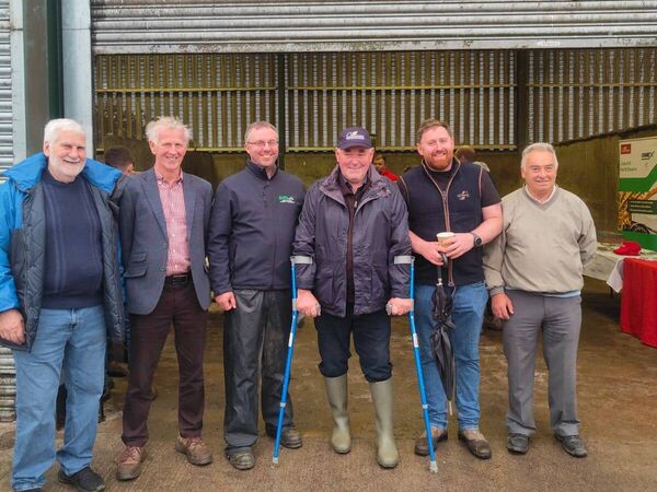 At the field evening on Jackson's Farm: Joe Doran, Leo Nulty (President IHFA), Alan Fahy, Tony Jackson, George Beattie and Mervyn Eager At the field evening on Jackson's Farm: Joe Doran, Leo Nulty (President IHFA), Alan Fahy, Tony Jackson, George Beattie and Mervyn Eager