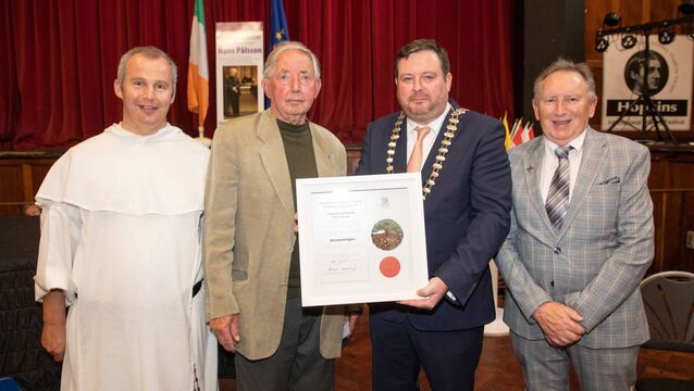 Desmond Egan honoured for contribution to Kildare