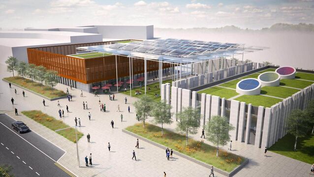 <p>An artist's impression of the planned extended Student Hub at MU</p>