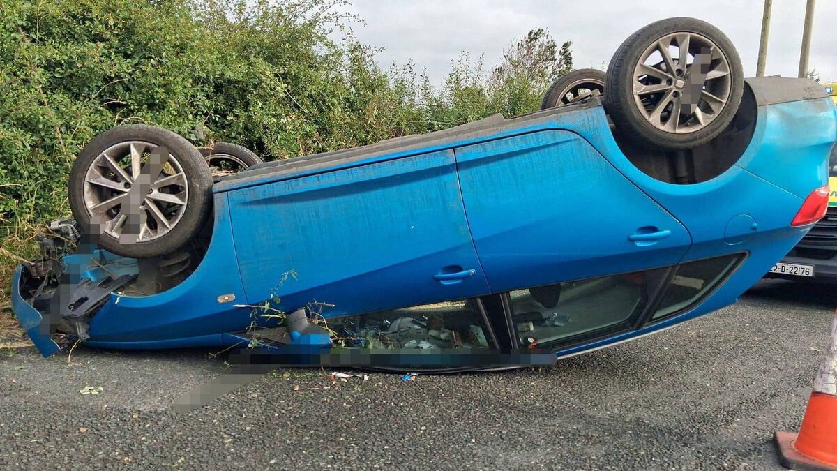 Suspected drug driver overturns car on Kildare road